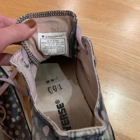 Vintage All Star Multicolour Polka Dots Low Top Converse - Picture 3 of 10